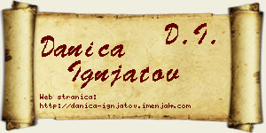 Danica Ignjatov vizit kartica